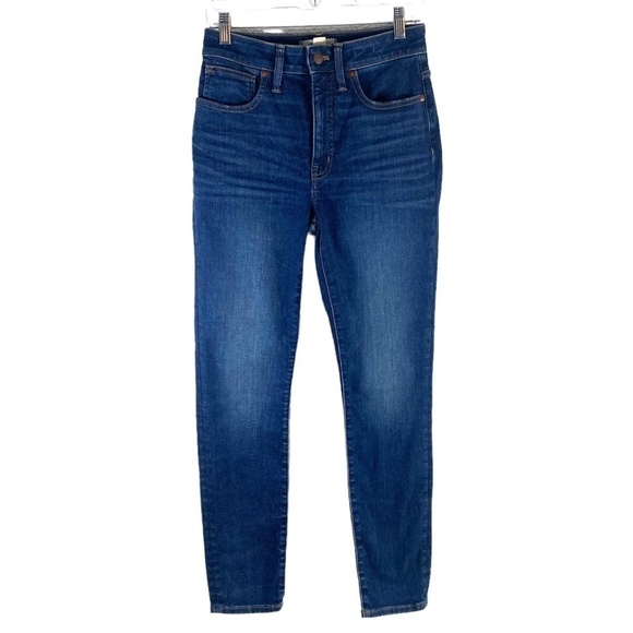 Madewell Jeans Curvy High Rise Skinny  Stretch Blue Medium Wash Denim SZ 28 - Picture 6 of 7